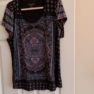 Lucky Brand Women's Top in Purple and Black